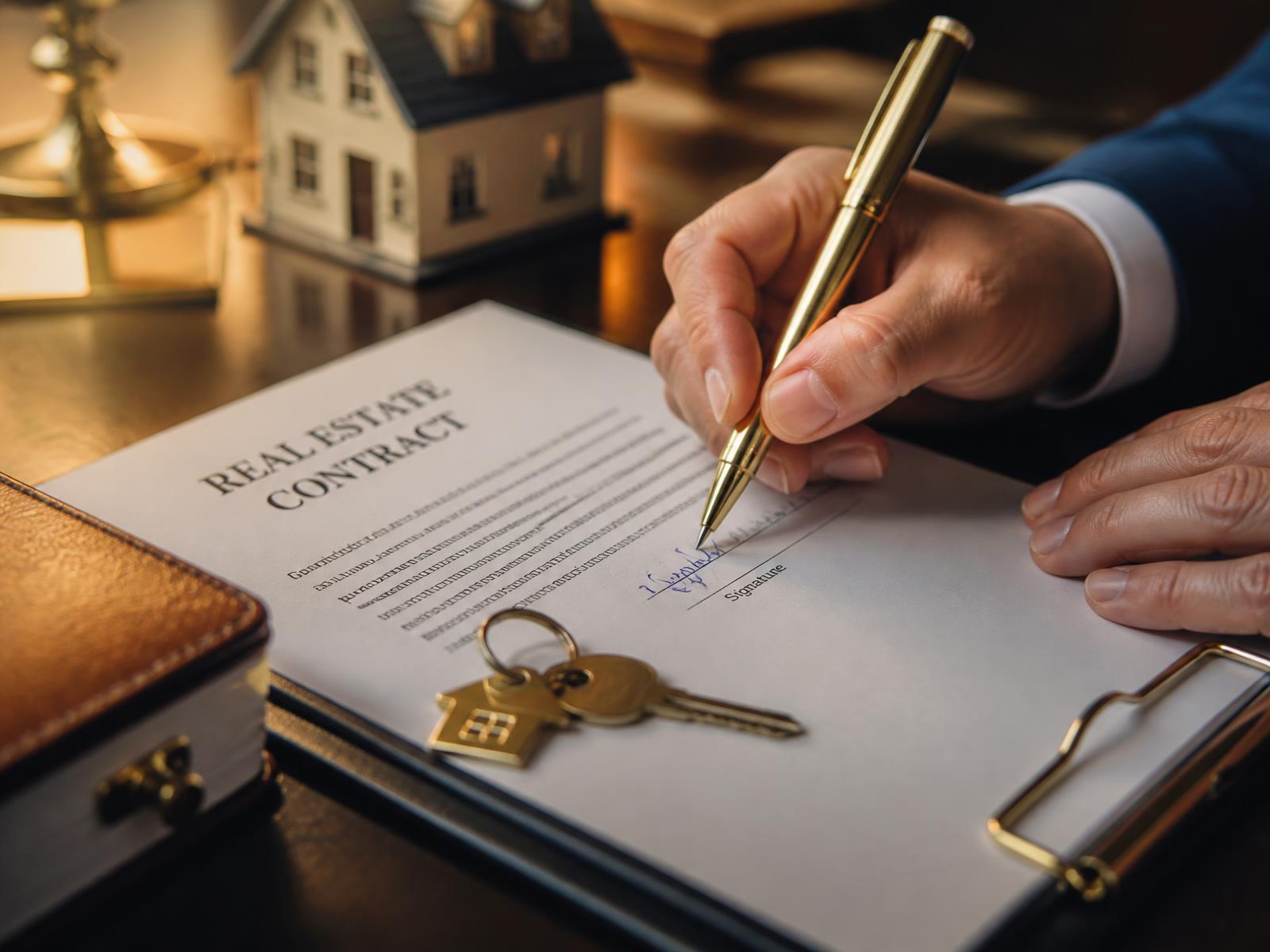 Signing a real estate contract